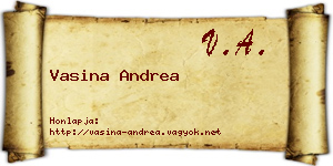 Vasina Andrea névjegykártya